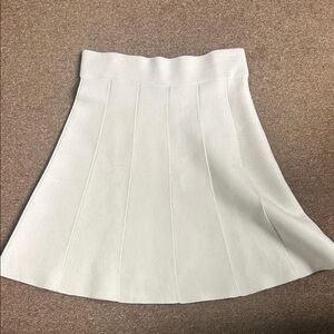 Ann Taylor Elegant White A-Line Skirt